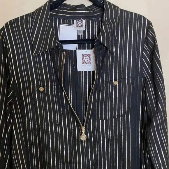 - Anne Klein metallic striped dress - Picture 7 of 10